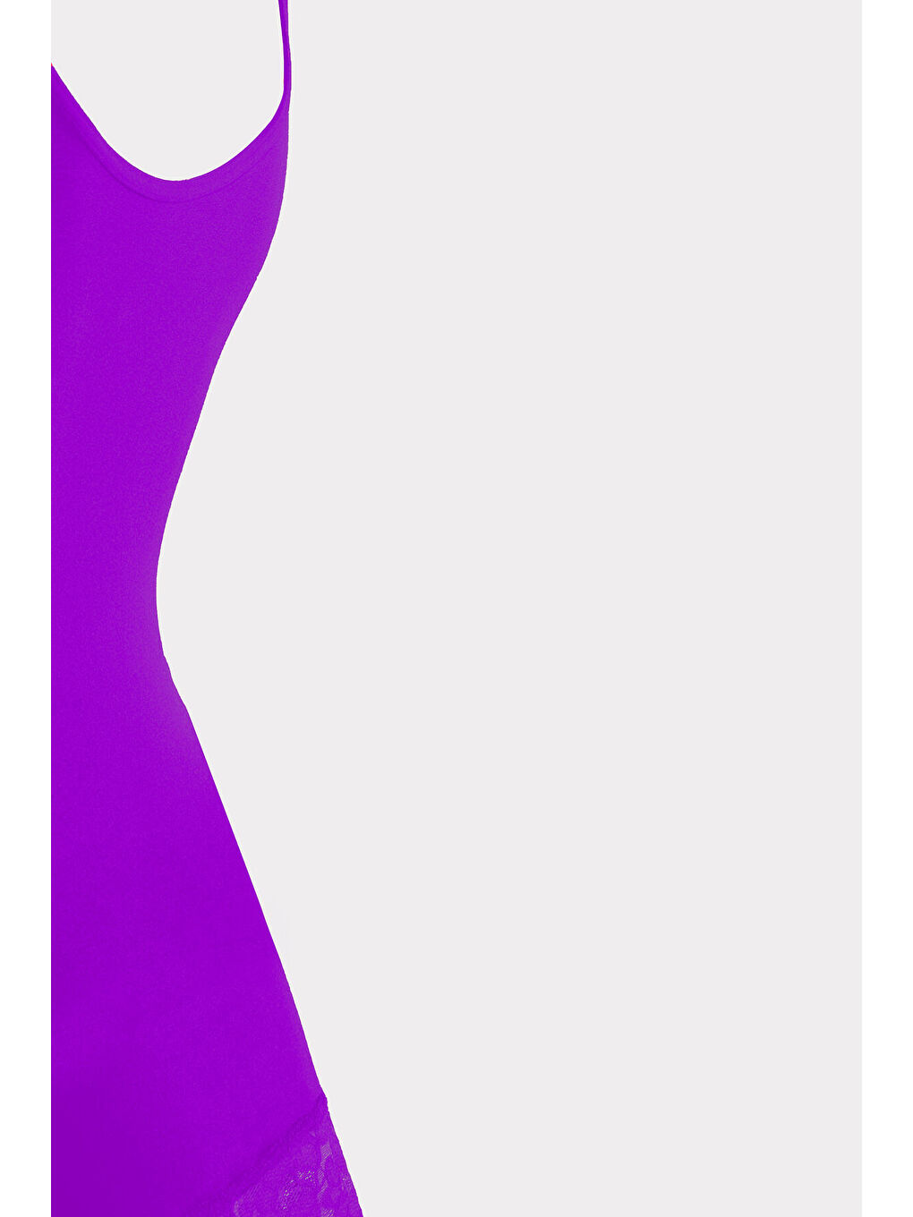 Mor Seamless Dantelli Geniş Askılı Atlet-3