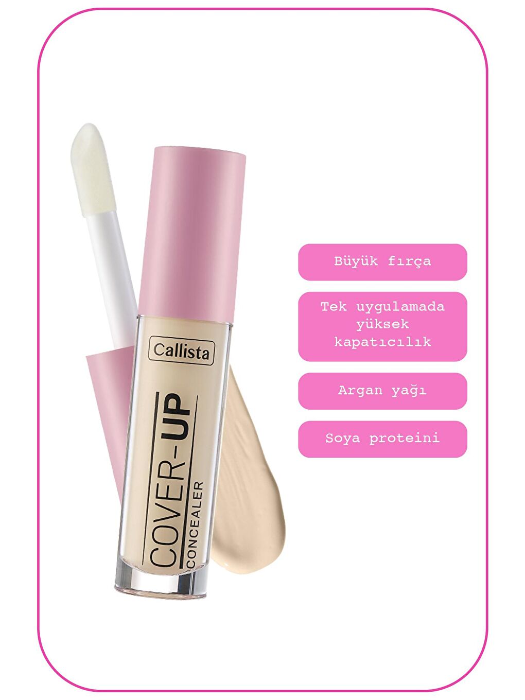 Callista Altın-Bej Cover Up Concealer Göz Altı Kapatıcısı 01 Çok Açık - 1