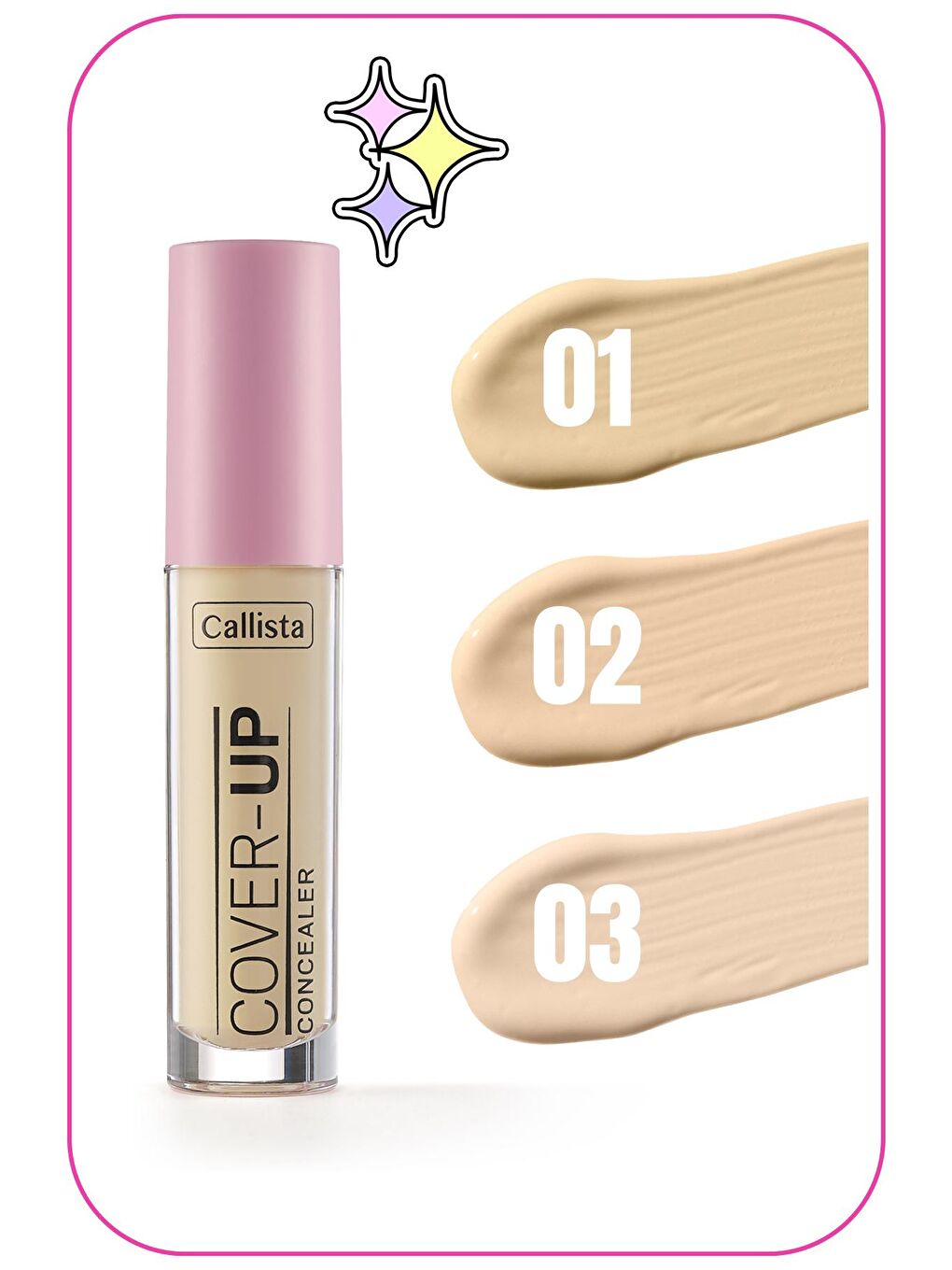 Callista Altın-Bej Cover Up Concealer Göz Altı Kapatıcısı 01 Çok Açık - 2