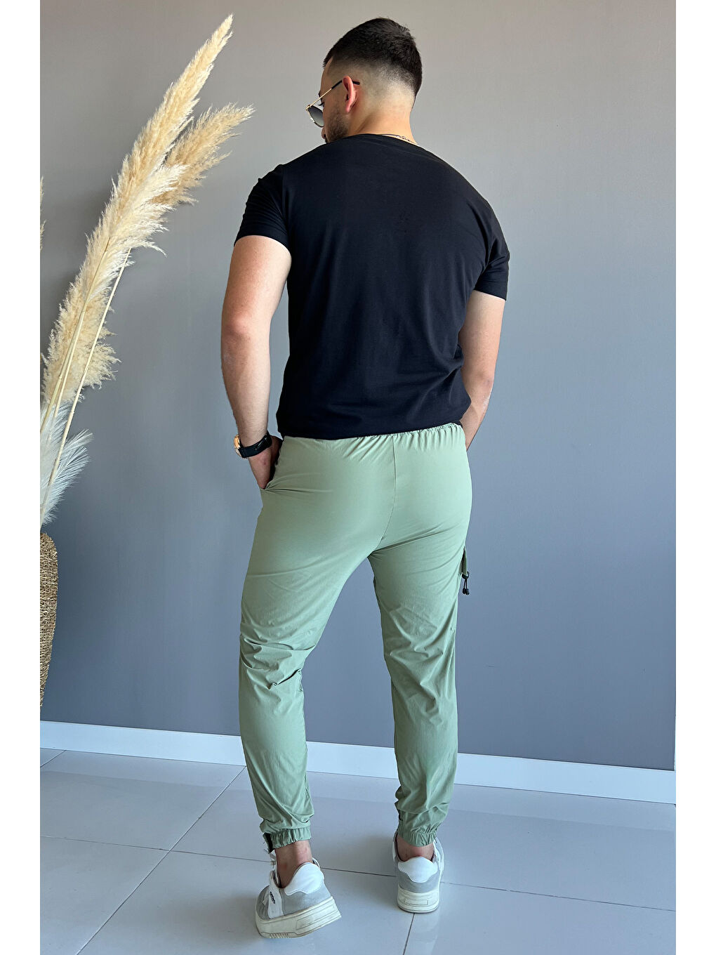 Mishar İtalia Haki Kargo Cepli Paraşüt Slim Fit Jogger Pantolon - 1