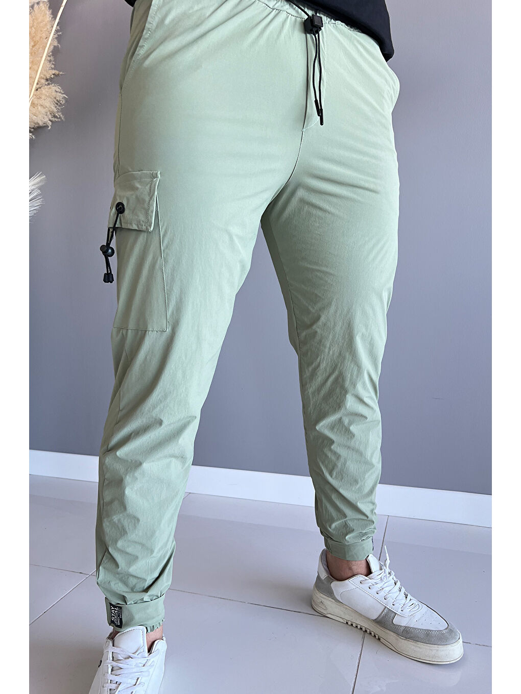 Mishar İtalia Haki Kargo Cepli Paraşüt Slim Fit Jogger Pantolon - 2