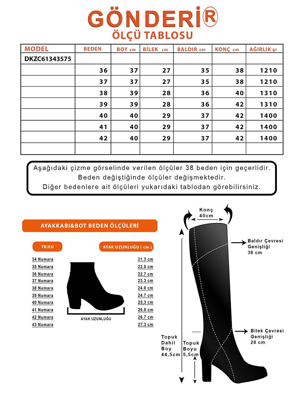 GÖNDERİ(R) Kahverengi TABA-KAHVERENGİ  Hakiki Deri Yuvarlak Burun Kauçuk Taban Topuklu Fermuarlı Tokalı Kadın Çizme 43575 - 6