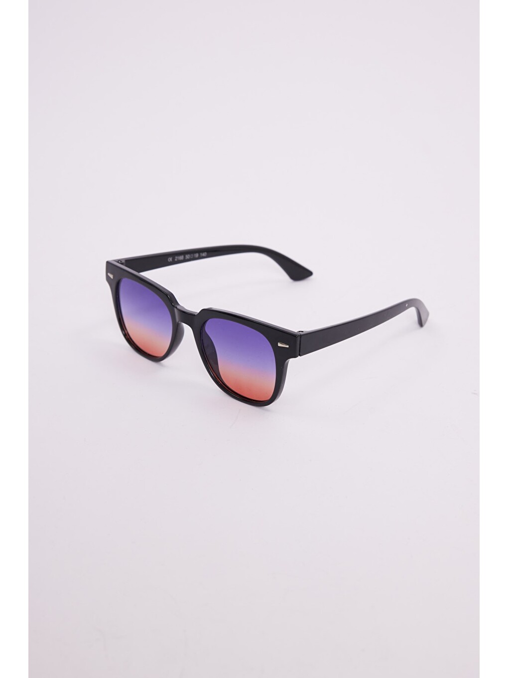 Unisex Oval Siyah Çerçeve Uv 400 Korumalı Renkli Cam Güneş Gözlüğü-1