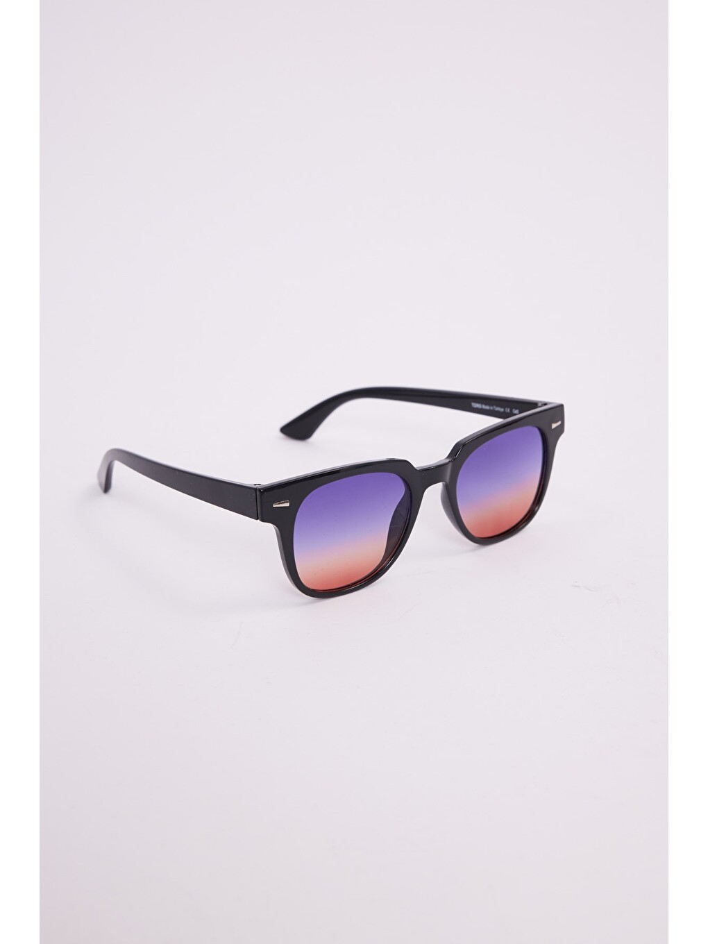 Unisex Oval Siyah Çerçeve Uv 400 Korumalı Renkli Cam Güneş Gözlüğü-4