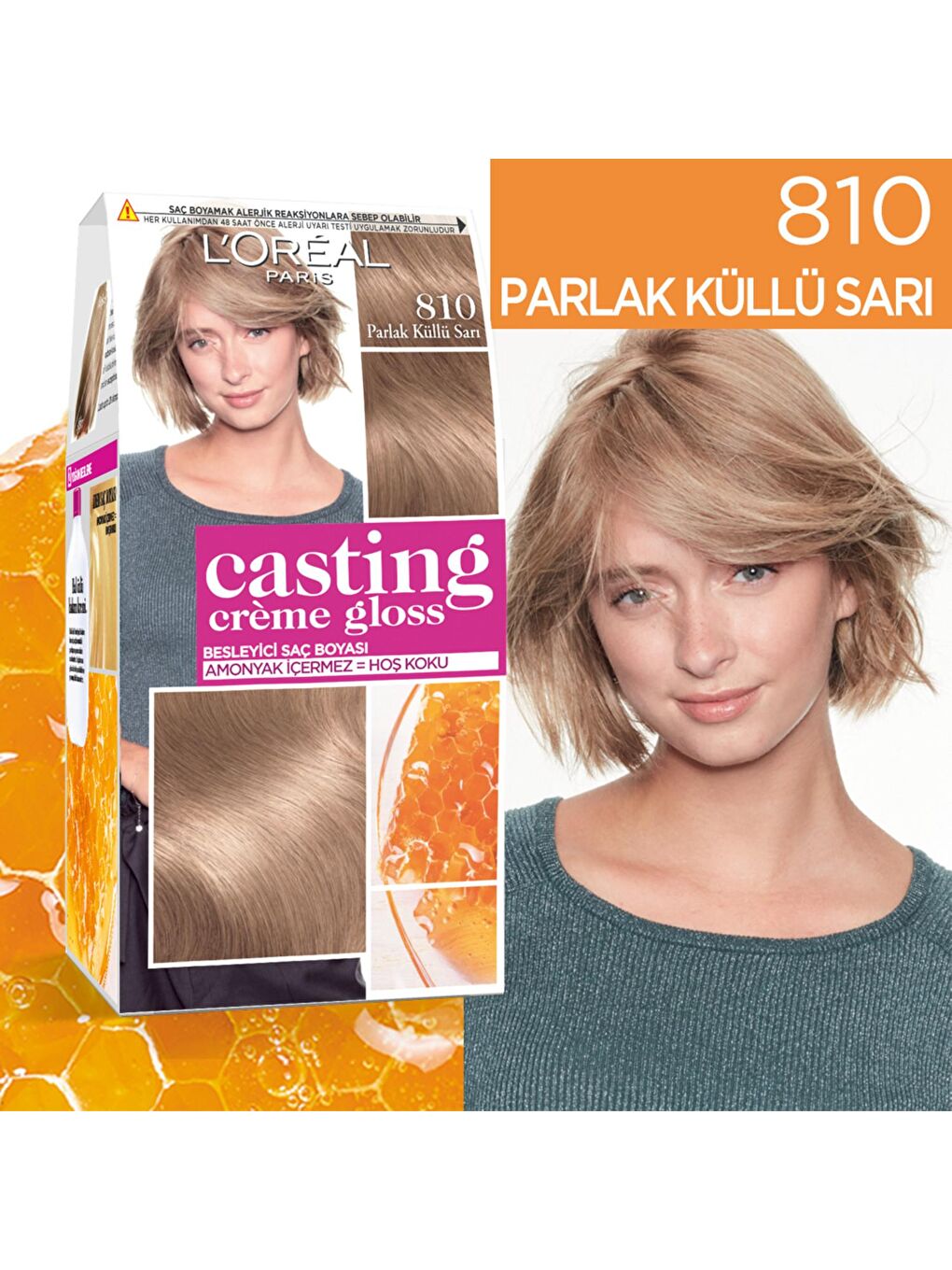 Casting Crème Gloss Saç Boyası - 810 Parlak Küllü Sarı