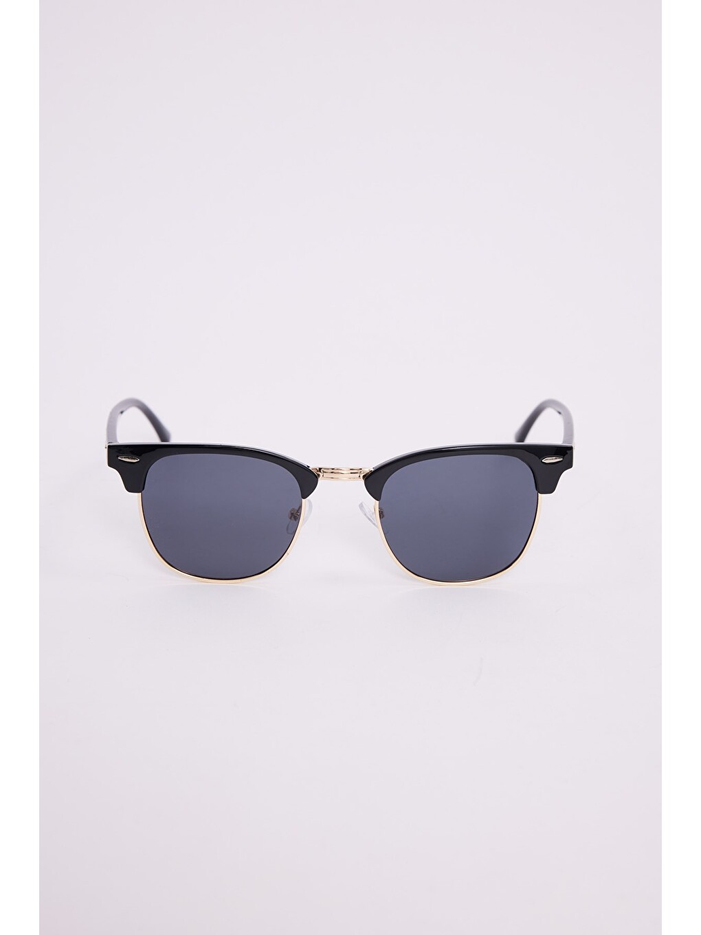 Unisex siyah Oval Çerçeveli Gold Detaylı Uv 400 Korumalı Güneş Gözlüğü