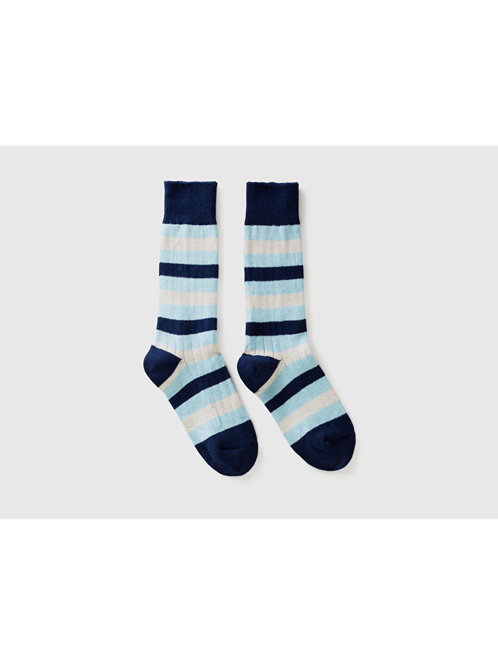 Unisex Mavi Mix Desenli Soket Çorap