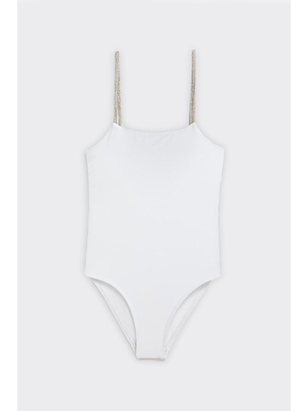 Moeva Kız Çocuk İp Askılı Beyaz Mayo