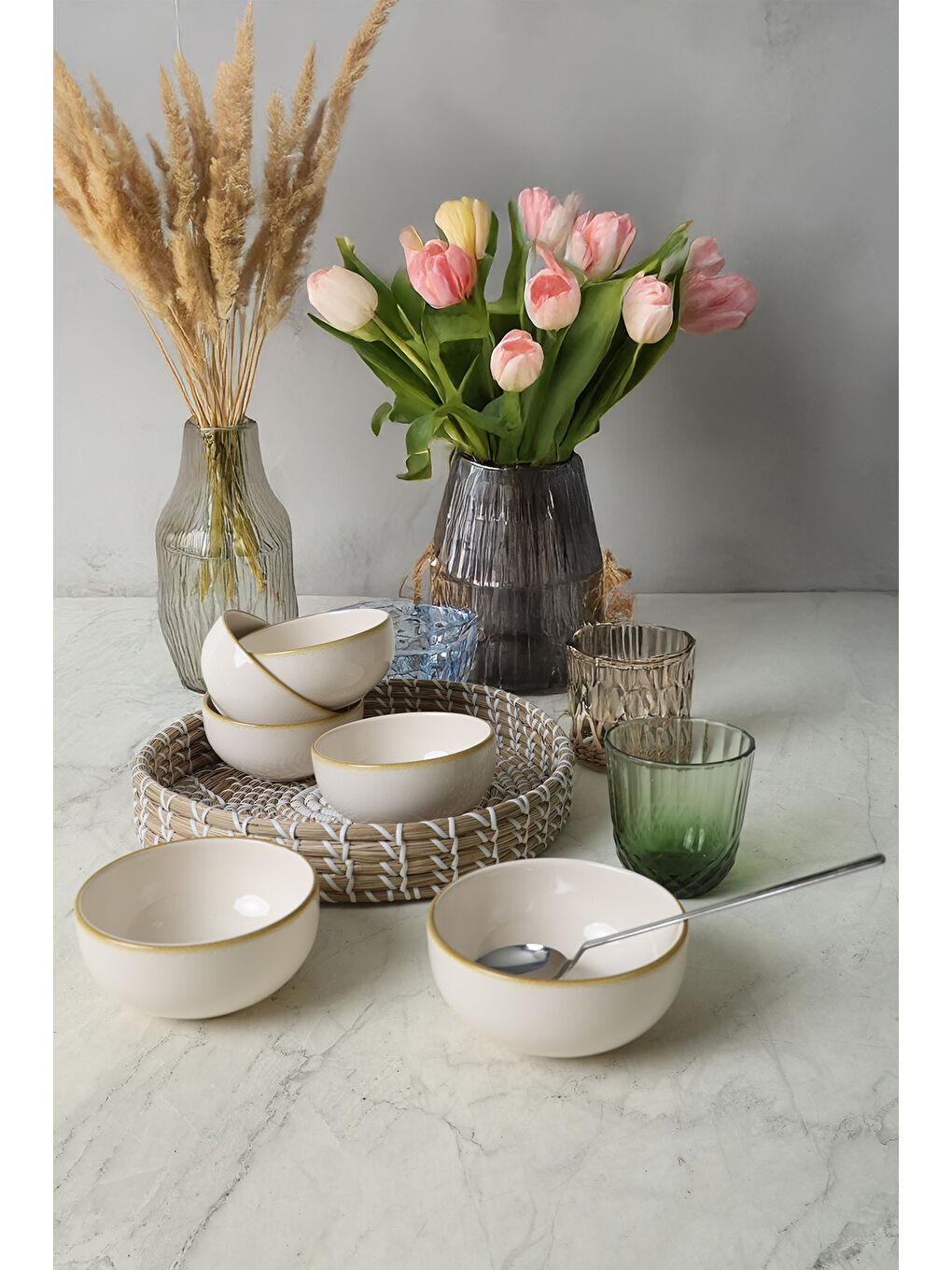 Karışık Bronze Bloom Bulut Kase 12 Cm 6 Adet-1