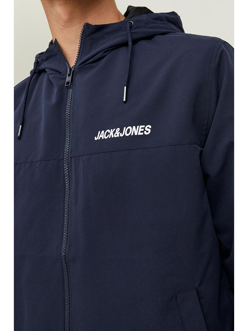 Jack & Jones Lacivert Jjerush Regular Fit Kapüşonlu Bomber Erkek Ceket 12200208 - 4