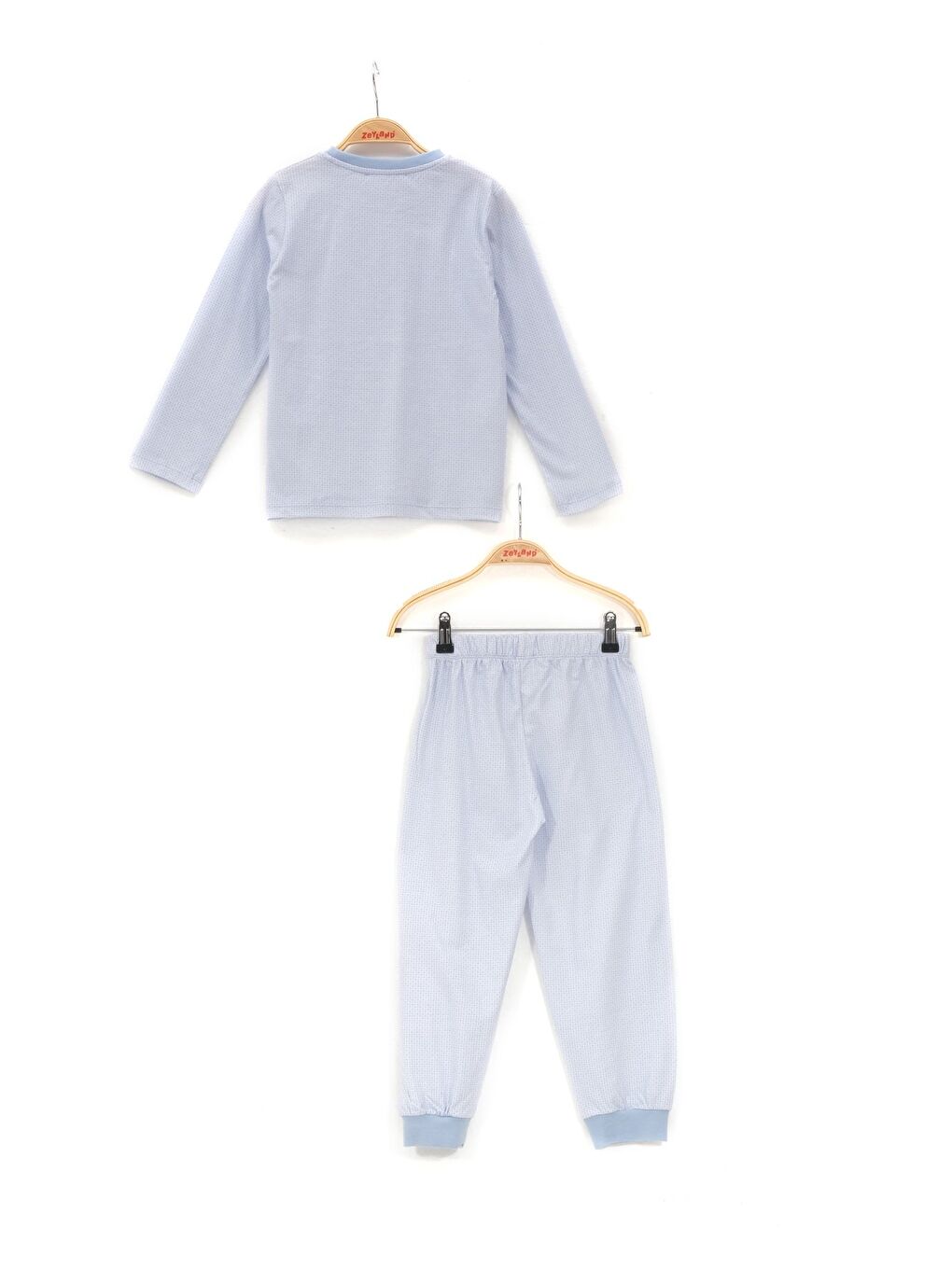 Mavi Erkek Çocuk Baskılı Pamuklu Pijama Takımı(5 Yaş-12 Yaş)-1