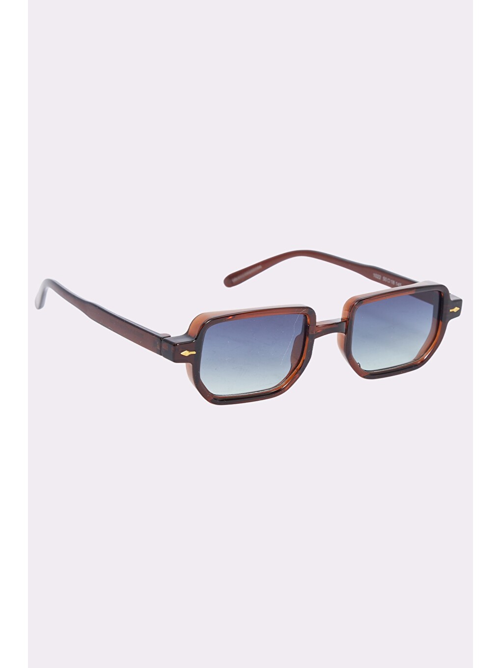 Unisex Geometrik Çerçeve Kahverengi Çerçeve Uv 400 Korumalı Güneş Gözlüğü-2