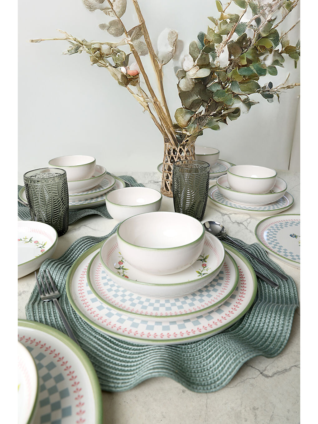 Karışık Rose Line Yemek Takımı 24 Parça 6 Kişilik-2