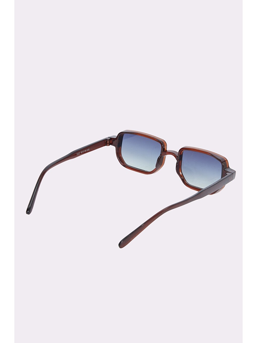 Unisex Geometrik Çerçeve Kahverengi Çerçeve Uv 400 Korumalı Güneş Gözlüğü-4
