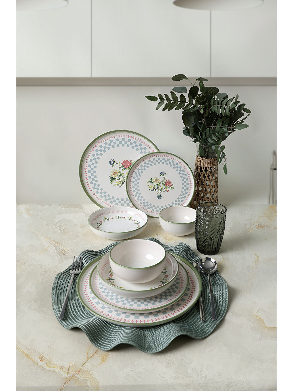 Karışık Rose Line Yemek Takımı 24 Parça 6 Kişilik-5