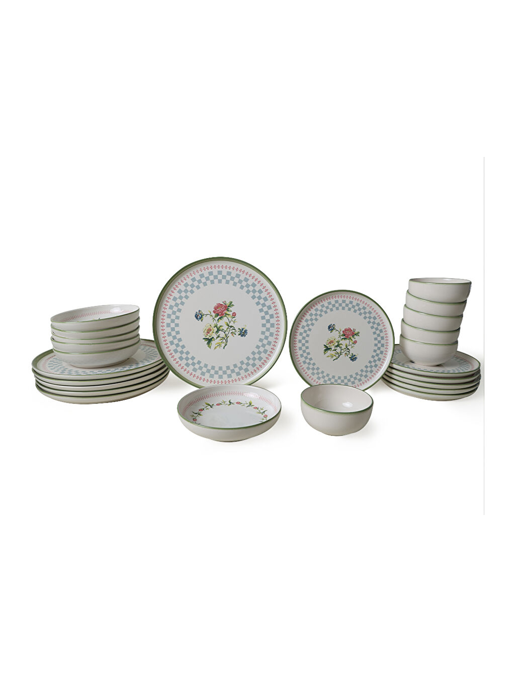 Karışık Rose Line Yemek Takımı 24 Parça 6 Kişilik-6