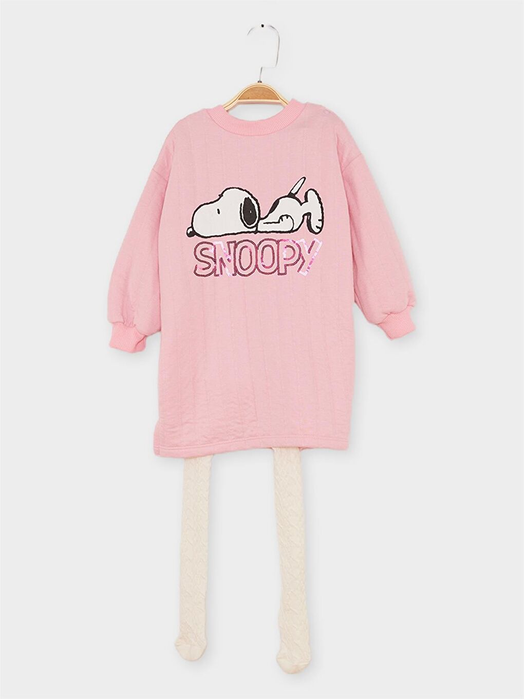 Supermino Pembe Snoopy Lisanslı Bebek Elbise 21620