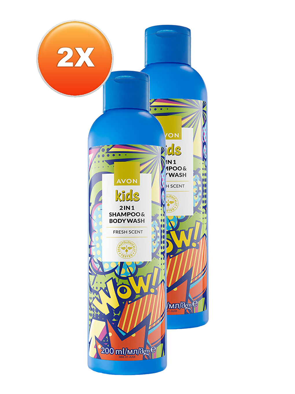 AVON Kids Wow 2 si 1 Arada Saç ve Vücut Çocuk Şampuanı 200 Ml. İkili Set - 1