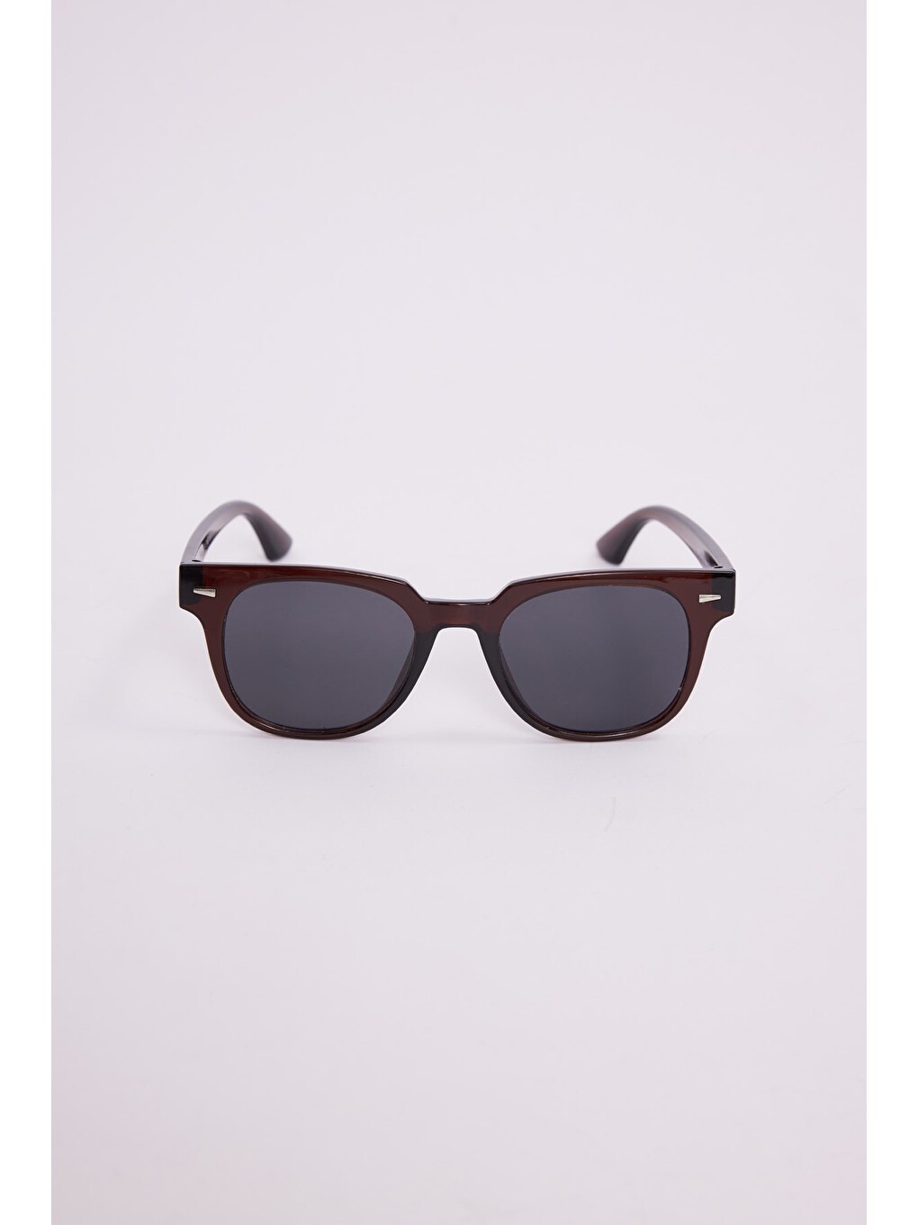 Unisex Oval Kahverengi Çerçeve Uv 400 Korumalı Siyah Cam Güneş Gözlüğü