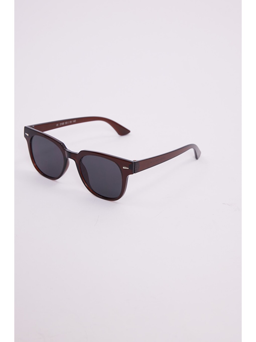Unisex Oval Kahverengi Çerçeve Uv 400 Korumalı Siyah Cam Güneş Gözlüğü-1