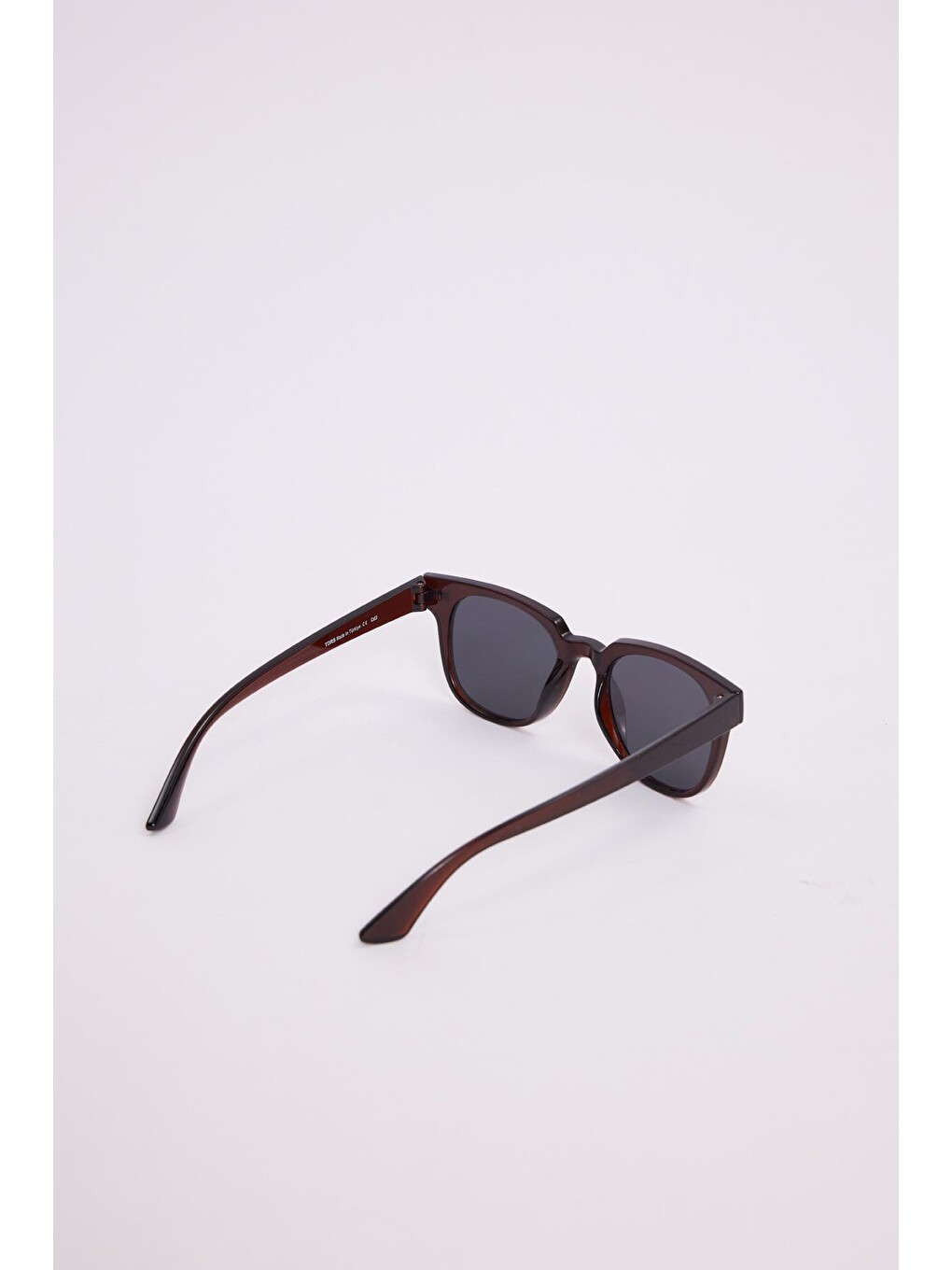 Unisex Oval Kahverengi Çerçeve Uv 400 Korumalı Siyah Cam Güneş Gözlüğü-3