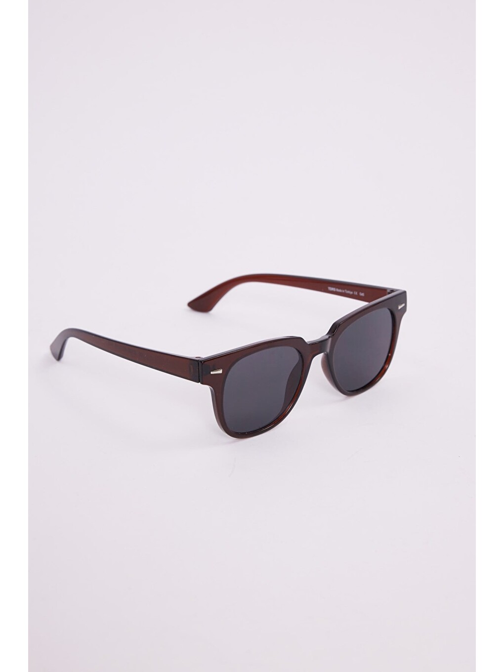 Unisex Oval Kahverengi Çerçeve Uv 400 Korumalı Siyah Cam Güneş Gözlüğü-4