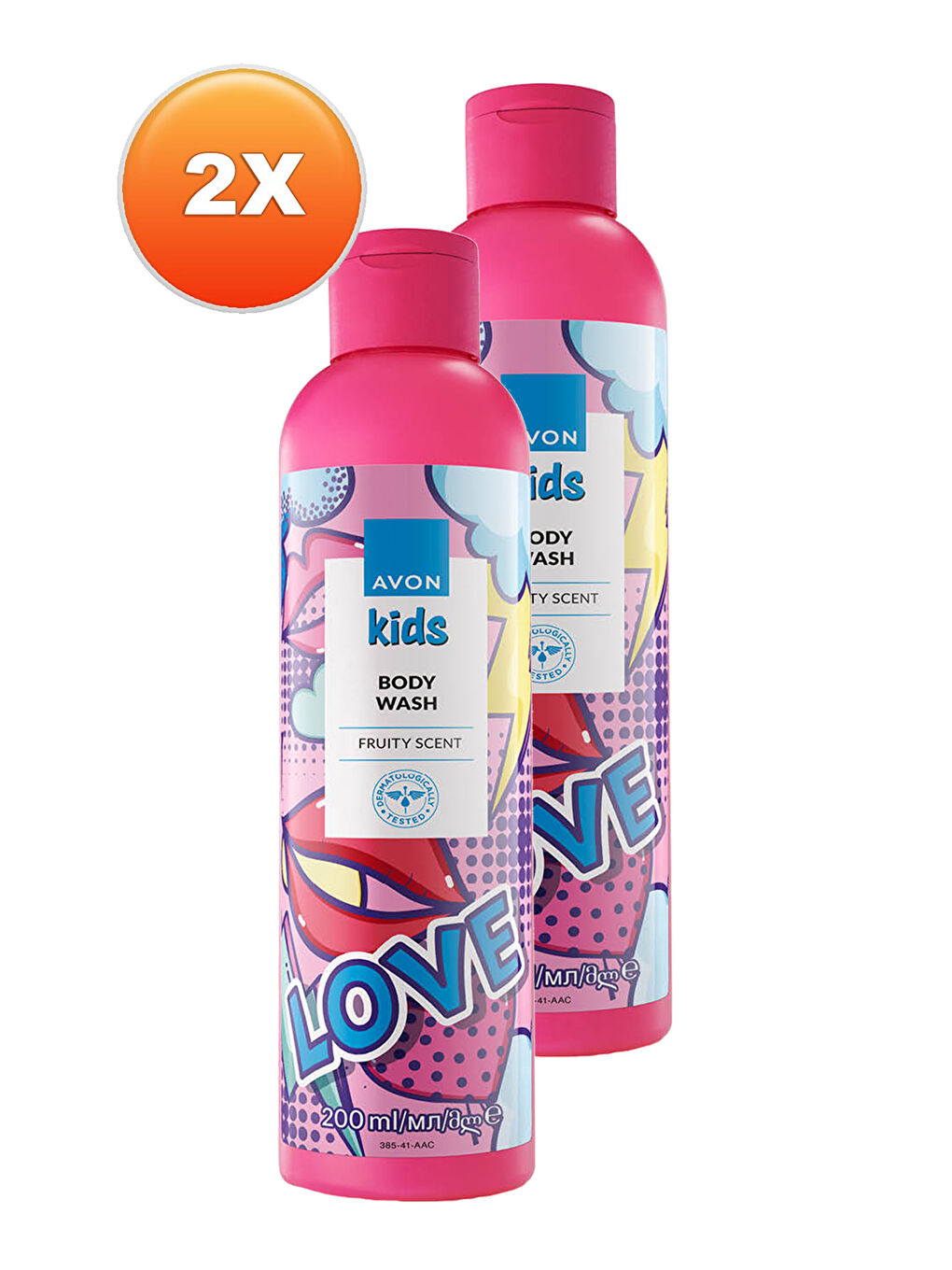 AVON Kids Love Çocuklar İçin Meyve Kokulu Vücut Şampuanı 200 Ml. İkili Set - 1