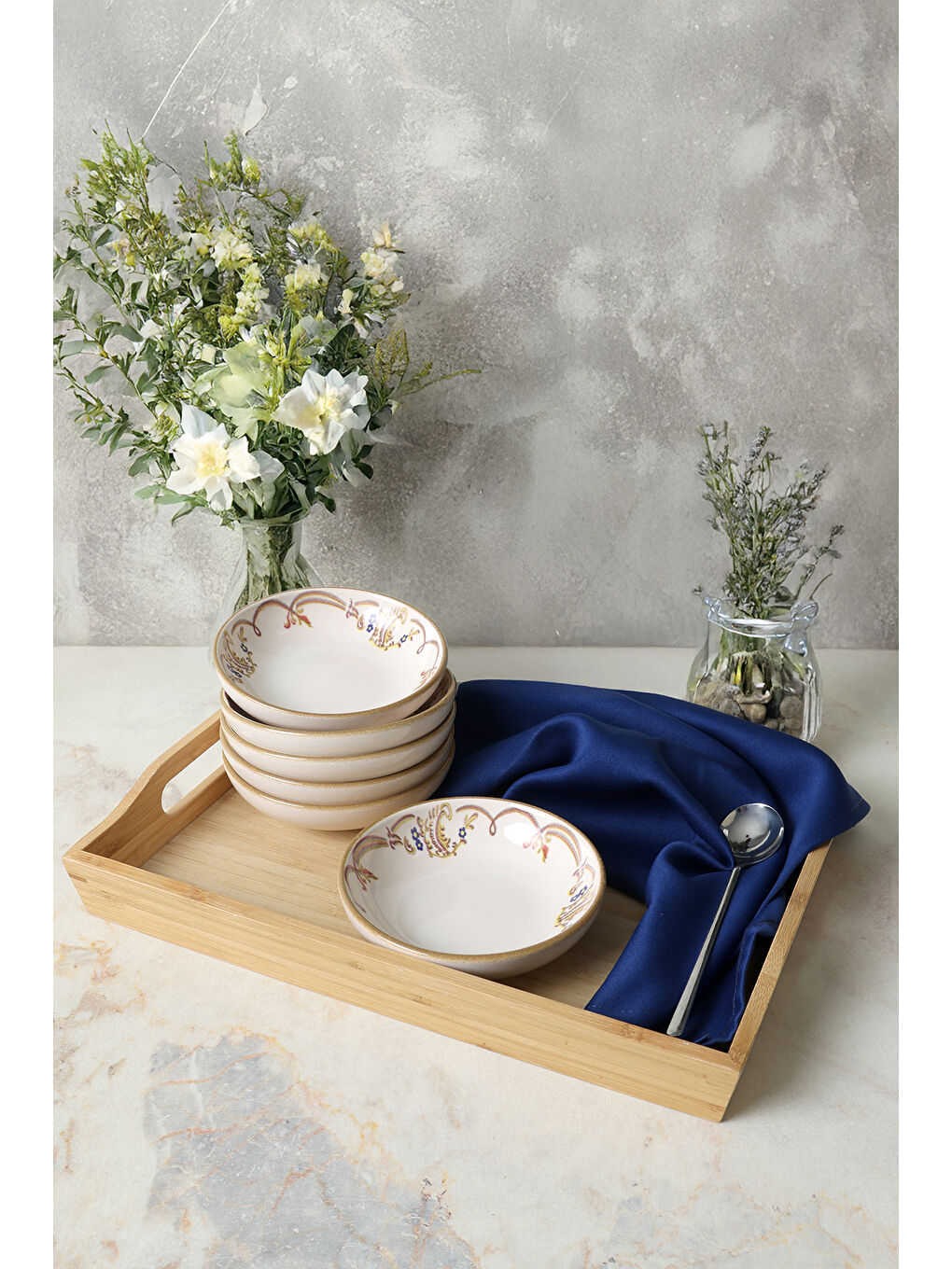 Karışık Bronze Bloom Halka Çerezlik / Sosluk 13 Cm 6 Adet-2