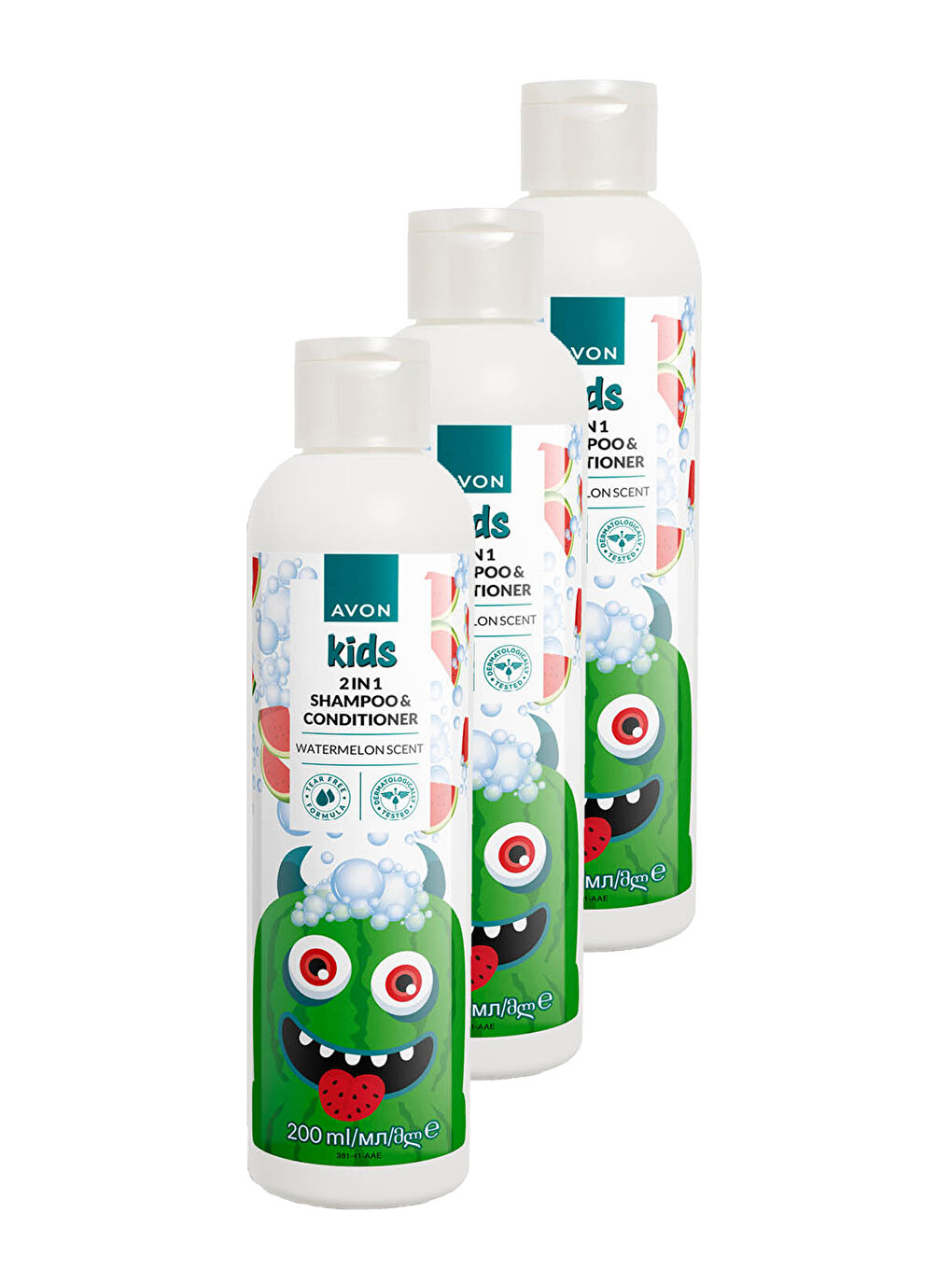 AVON Kids 2 si 1 Arada Karpuz Kokulu Çocuk Saç Kremi ve Şampuanı 200 Ml. Üçlü Set