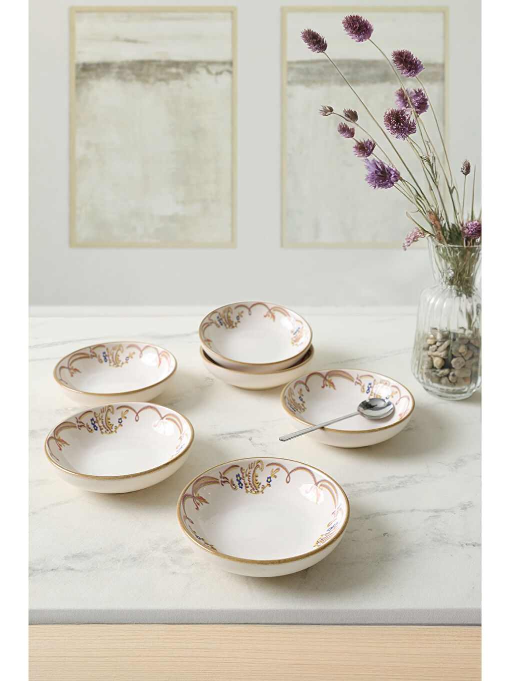 Karışık Bronze Bloom Halka Çerezlik / Sosluk 13 Cm 6 Adet-3