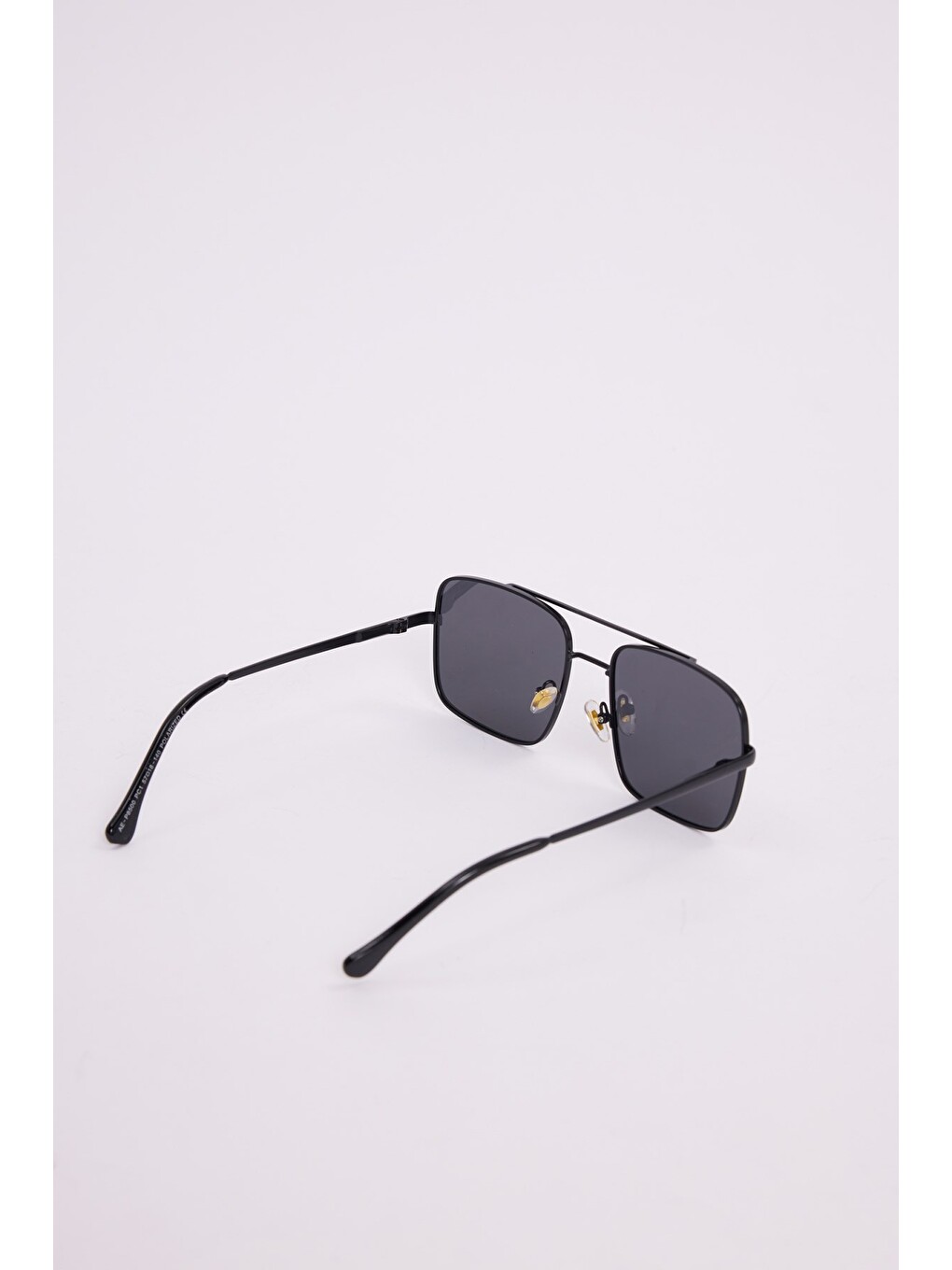 Unisex Çift Köprülü Uv 400 Korumalı Köşeli Siyah Çerçeve Güneş Gözlüğü-4