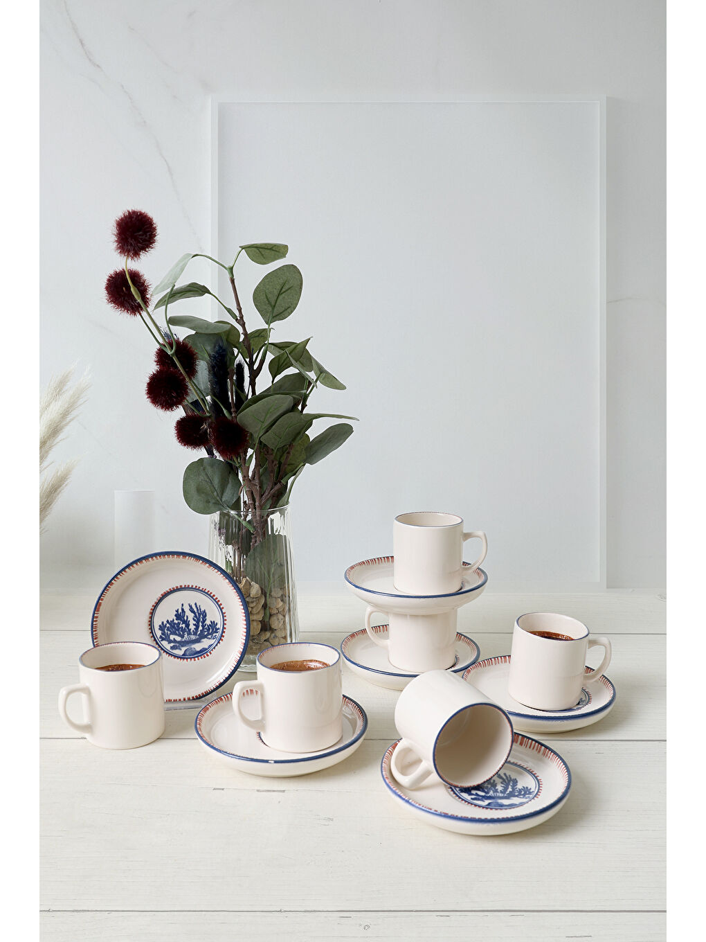 Karışık Marine Wonders Nordic Kahve Takımı 12 Parça 6 Kişilik-3