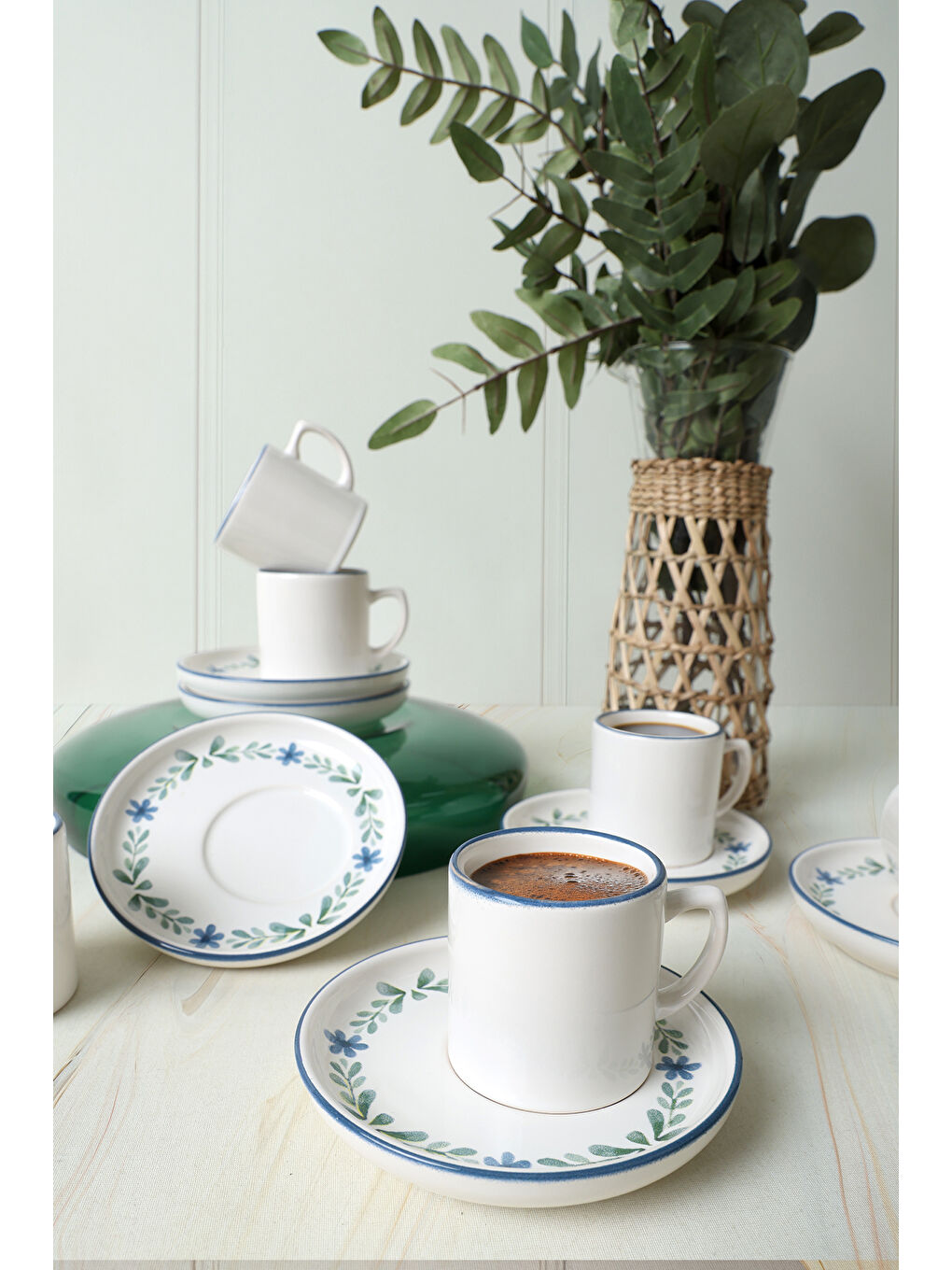 Karışık Daphne Nordic Kahve Takımı 12 Parça 6 Kişilik-1