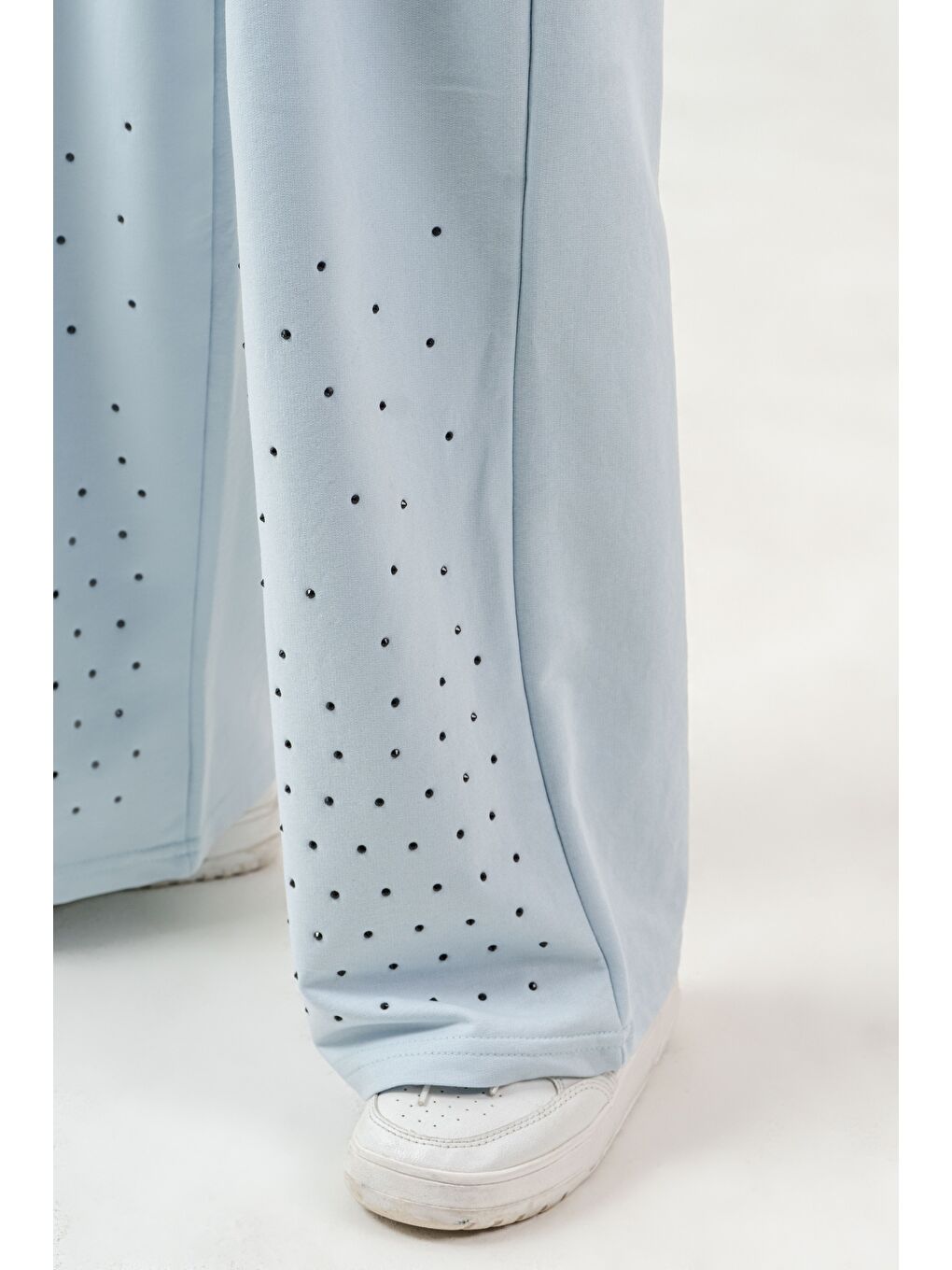 Mavi True Style Taş Baskılı Alt Çift Paça Taş Baskılı Kız Çocuk Alt Üst Eşofman Takımı-4