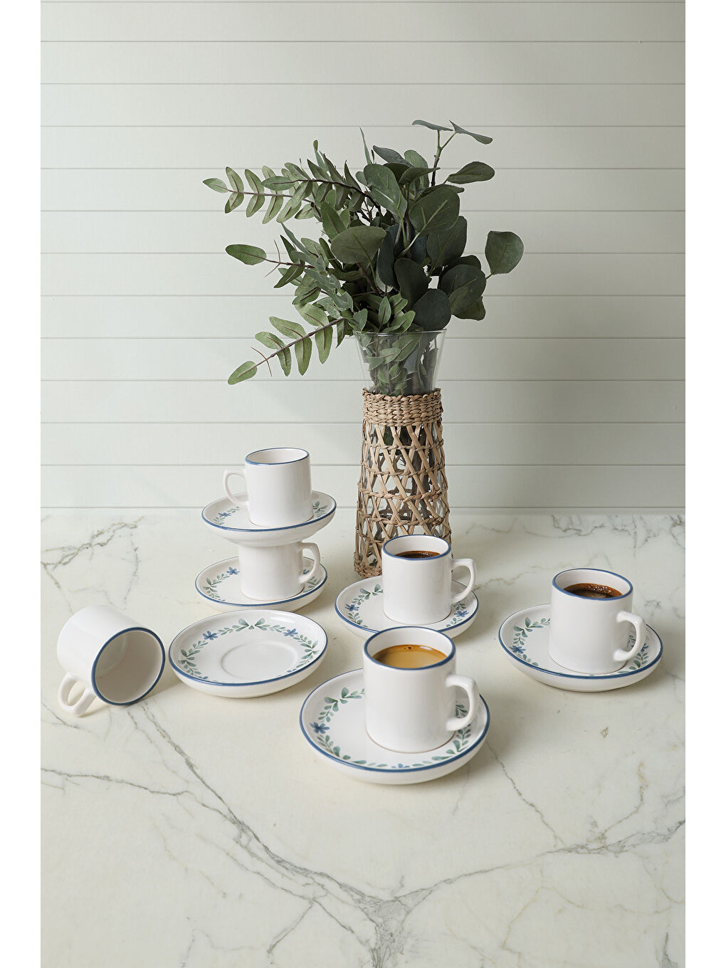 Karışık Daphne Nordic Kahve Takımı 12 Parça 6 Kişilik-2