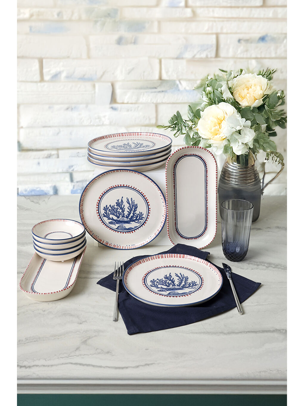 Karışık Marine Wonders Kahvaltı Takımı 12 Parça 6 Kişilik-1