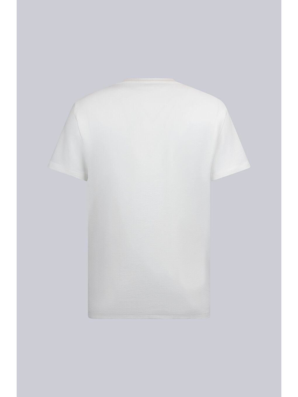 Beyaz Regular Fit Bisiklet Yaka Basic Tişört-1