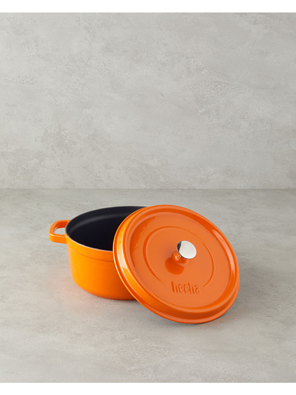 Demir Döküm Tencere 24 cm Turuncu-1