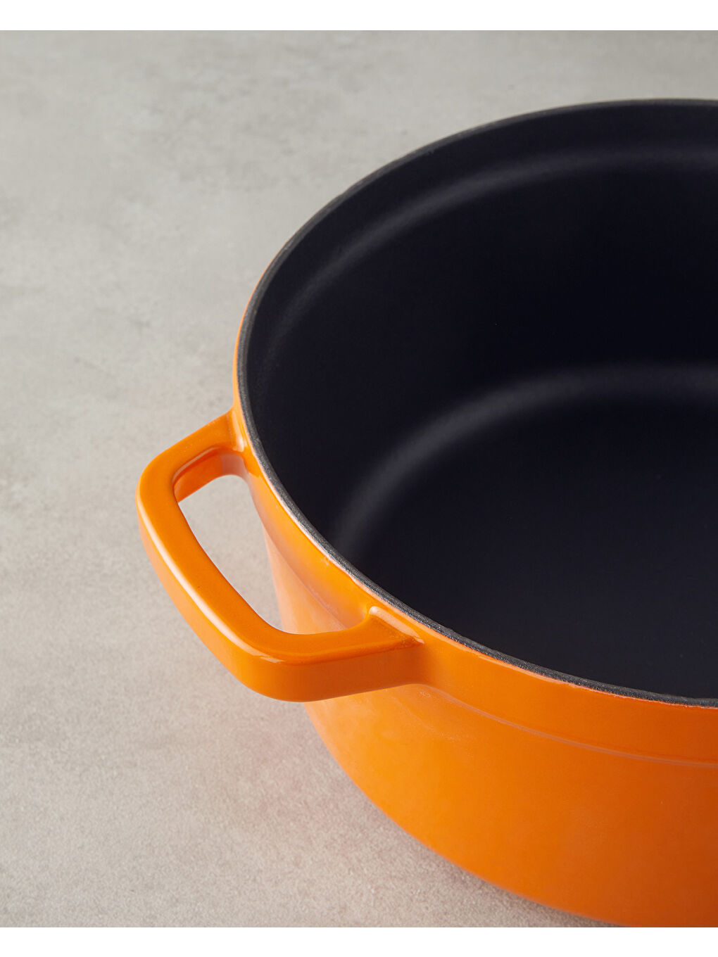 Demir Döküm Tencere 24 cm Turuncu-2