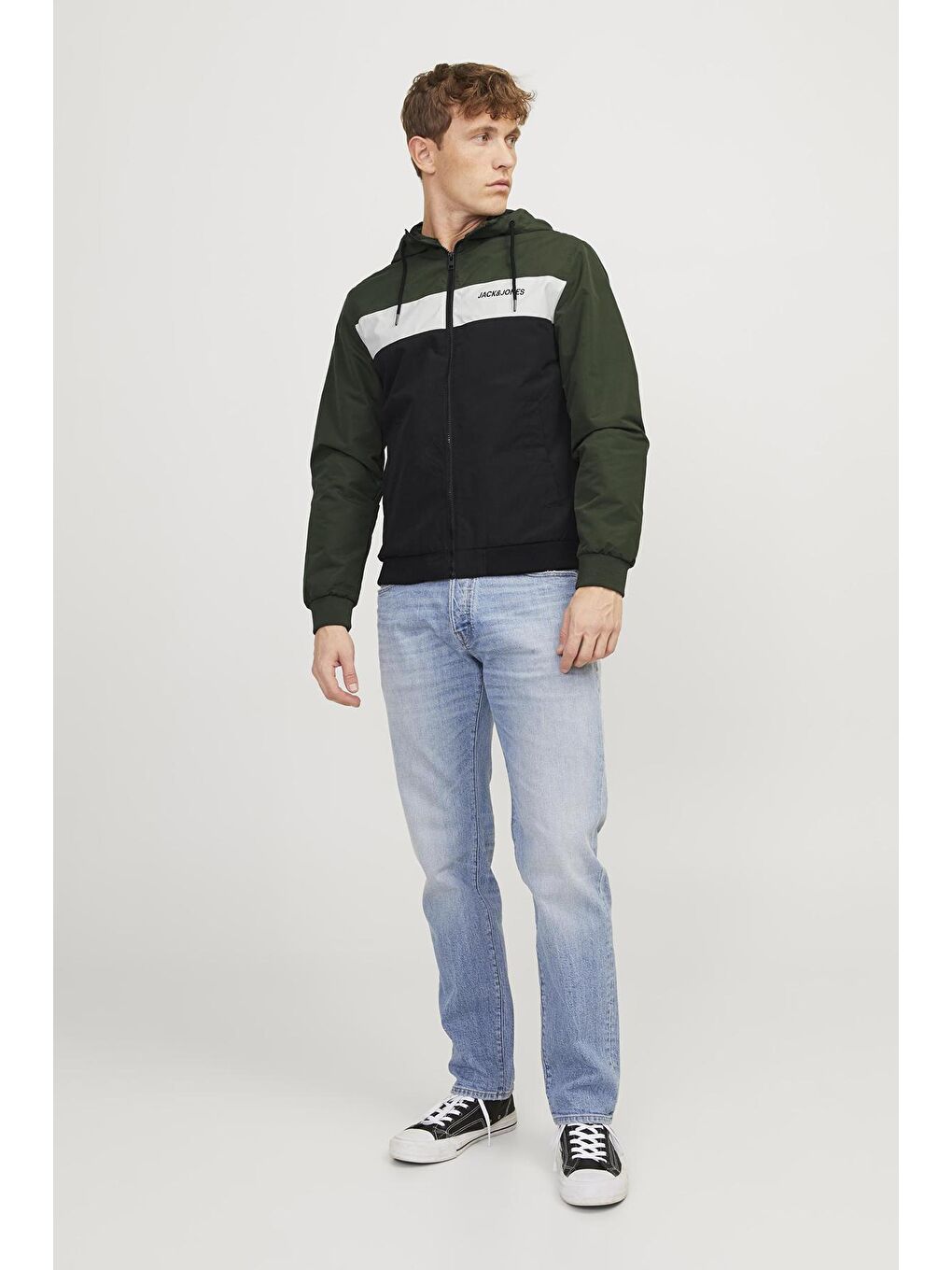 Jack & Jones Haki-Siyah Jjerush Regular Fit Kapüşonlu Bomber Erkek Ceket 12200208 - 2