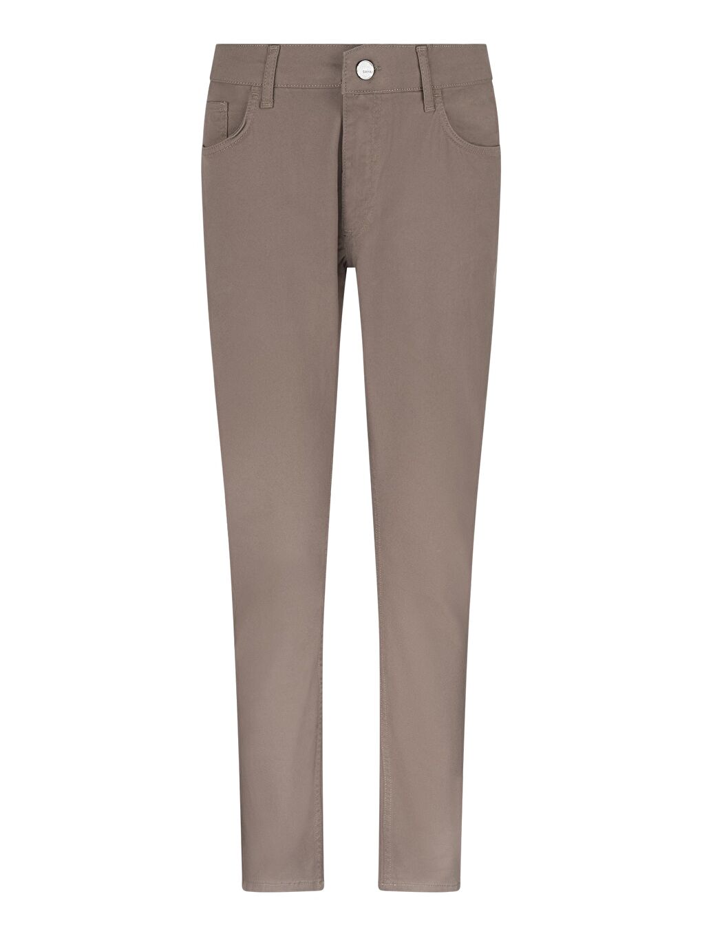 Bej Vizon Regular Fit 5 Cep Pamuklu Kanvas Pantolon