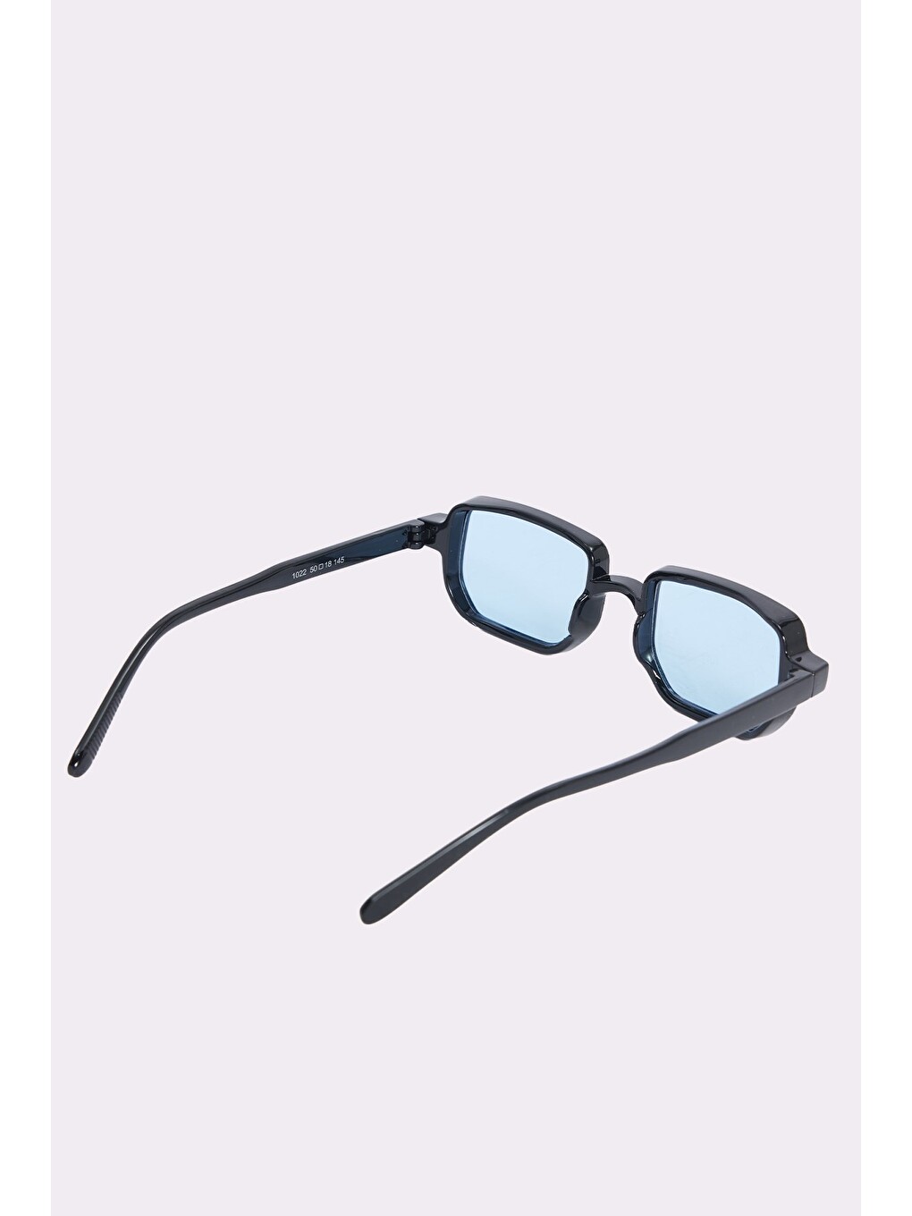 Mavi Unisex Geometrik Çerçeve Siyah Çerçeve Uv 400 Korumalı Güneş Gözlüğü-4
