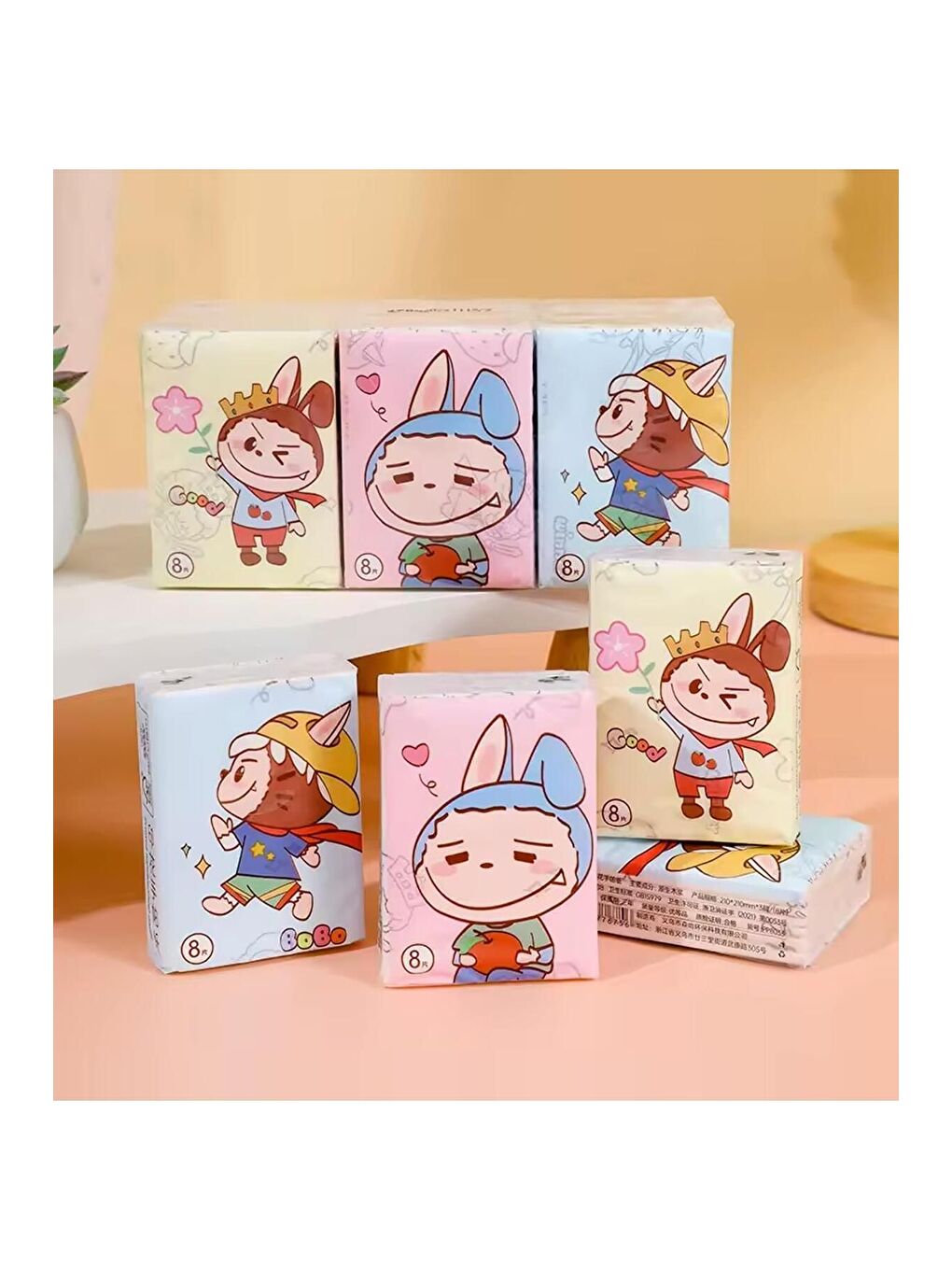 Kawai Figürlü Mini Cep Mendili 9 lu Set-1