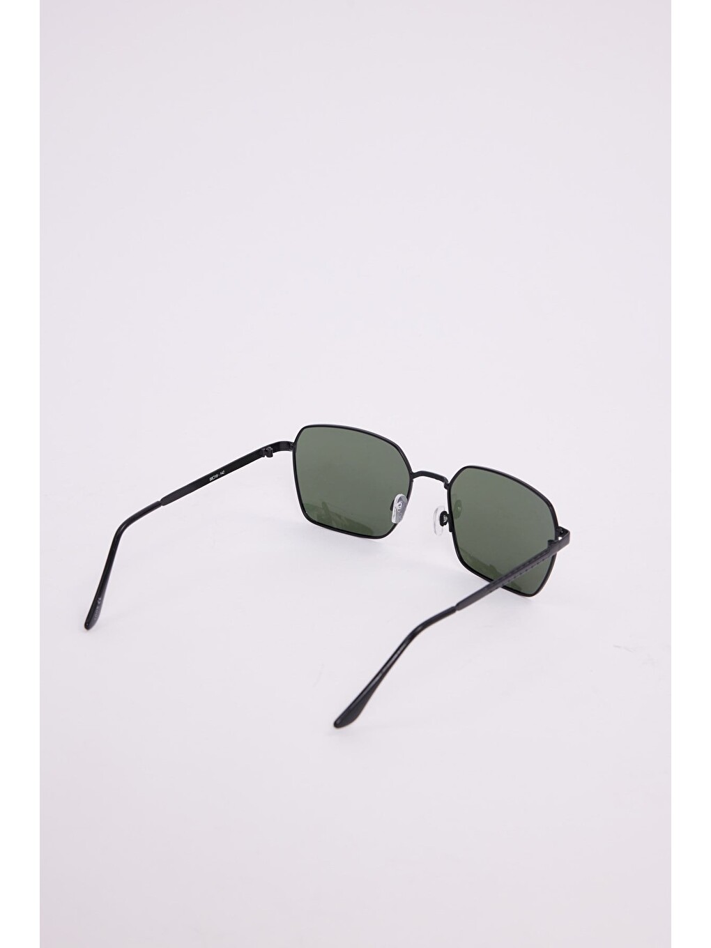 Unisex Köşeli Siyah Çerçeve Yeşil Camlı Uv 400 Korumalı Güneş Gözlüğü-3