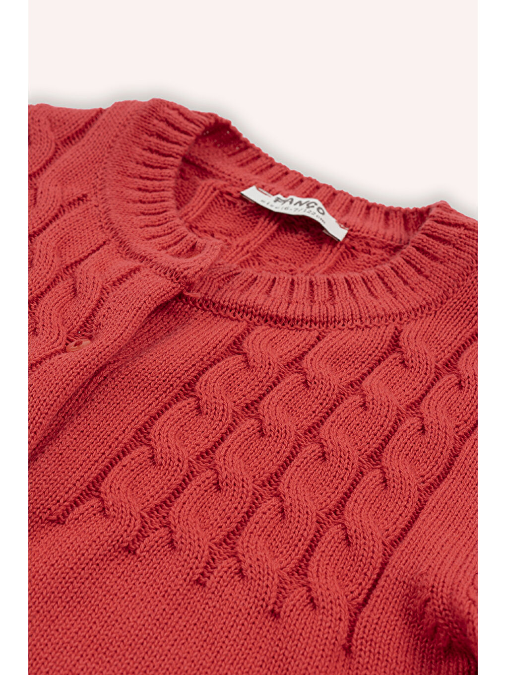 Kırmızı Kız Çocuk Triko Hırka-4