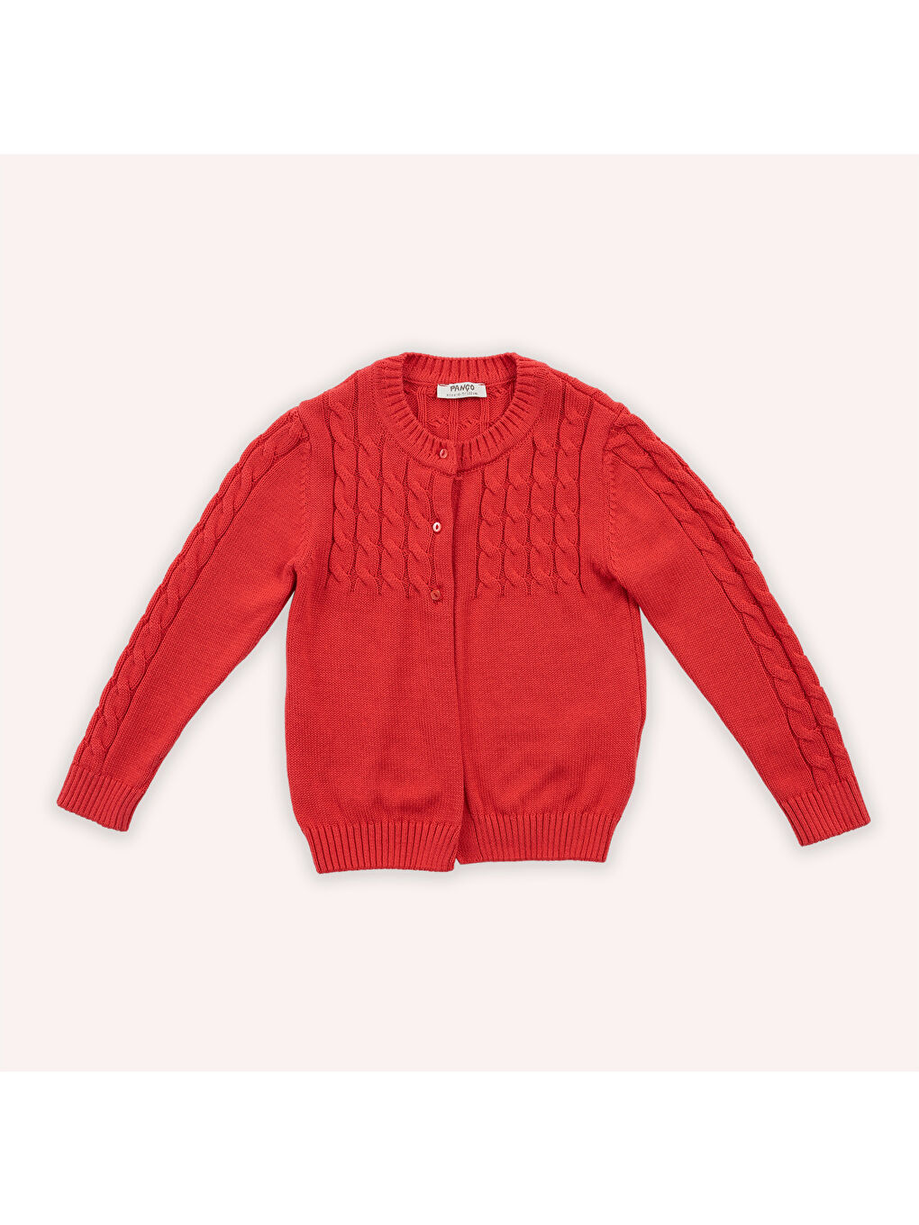 Kırmızı Kız Çocuk Triko Hırka