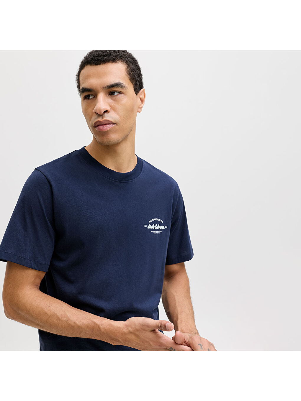 Brandon Erkek Lacivert Tişört-1