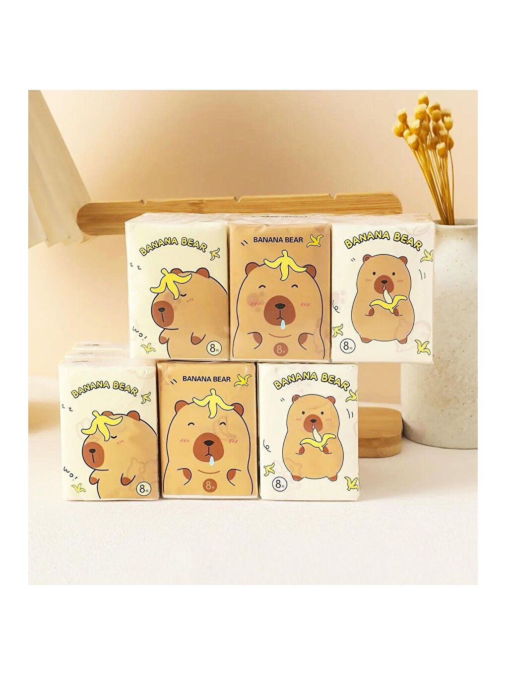 Figürlü Mini Cep Mendili 9 lu Set