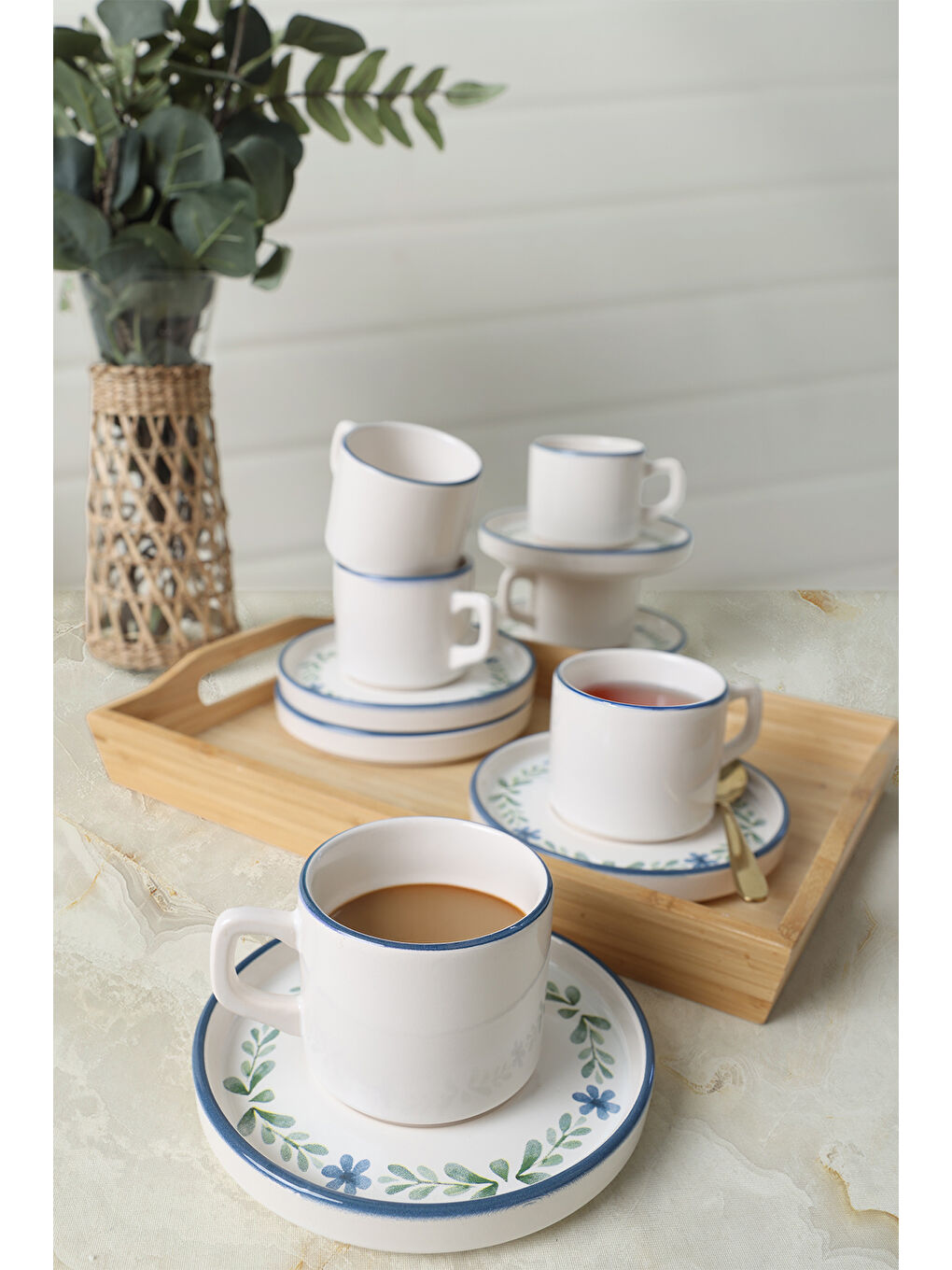 Karışık Daphne Stackable Çay Takımı 12 Parça 6 Kişilik-2