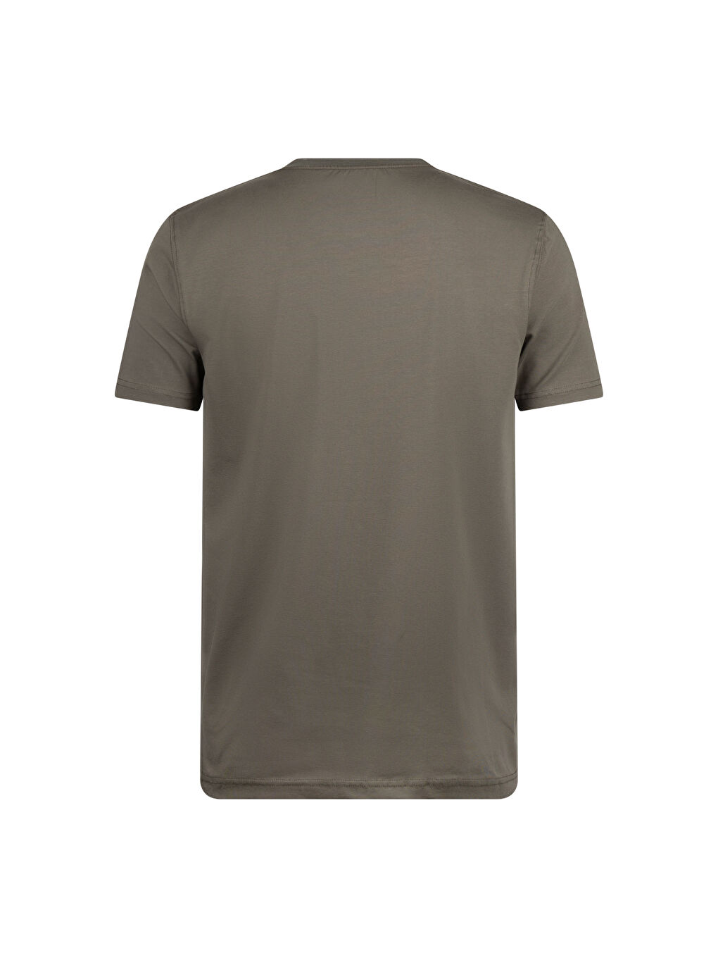 Haki Regular Fit Bisiklet Yaka Pamuklu Tişört-1